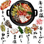 alt="豚肉とニラの料理のイラスト"