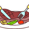 alt="ステーキなどの使う肉のイラスト"