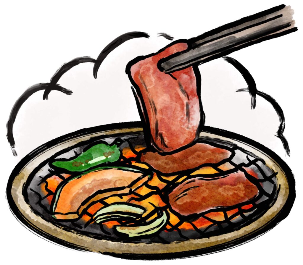 alt="焼肉セットのイラスト"