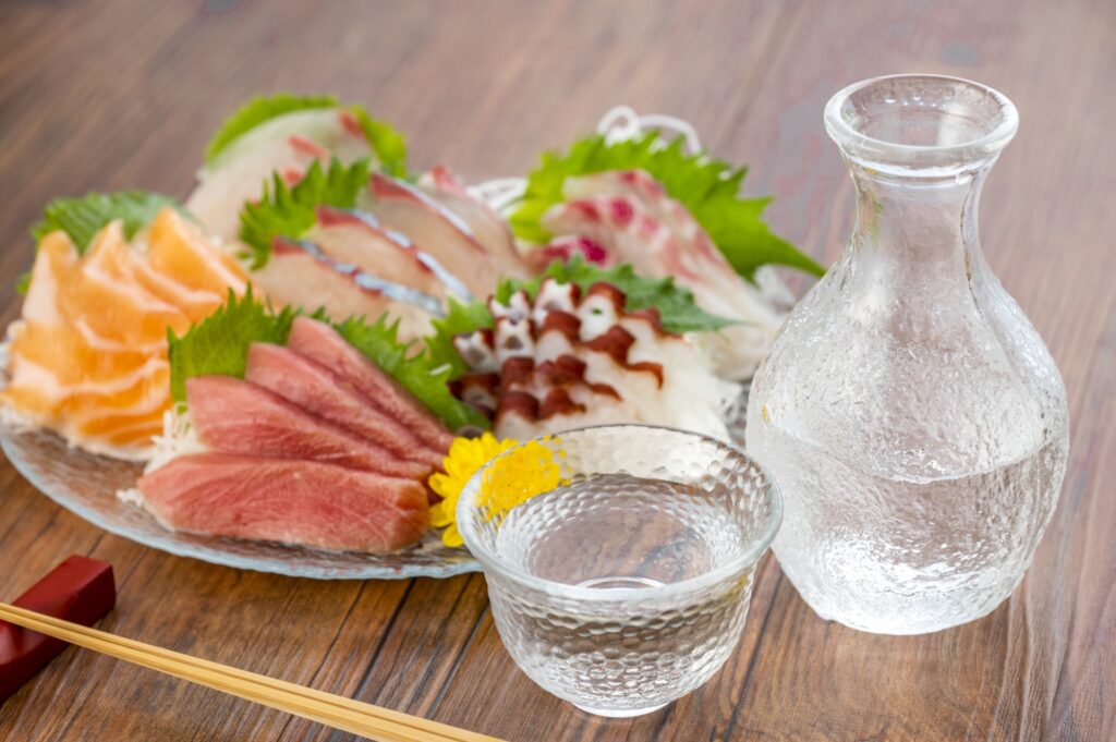 alt="とても美味しそうな刺身の画像"