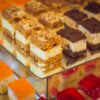 close-up photography of slice cake lot
