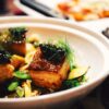 cooked food on white ceramic plate