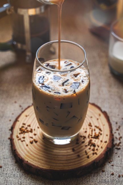 アイスコーヒーとコーヒーゼリー