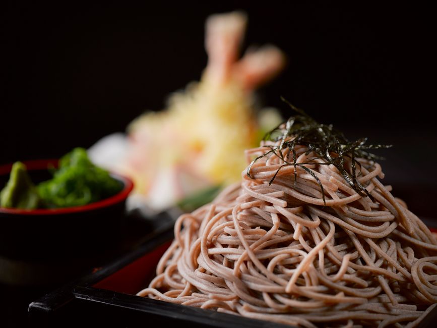 名店の生蕎麦の麺
