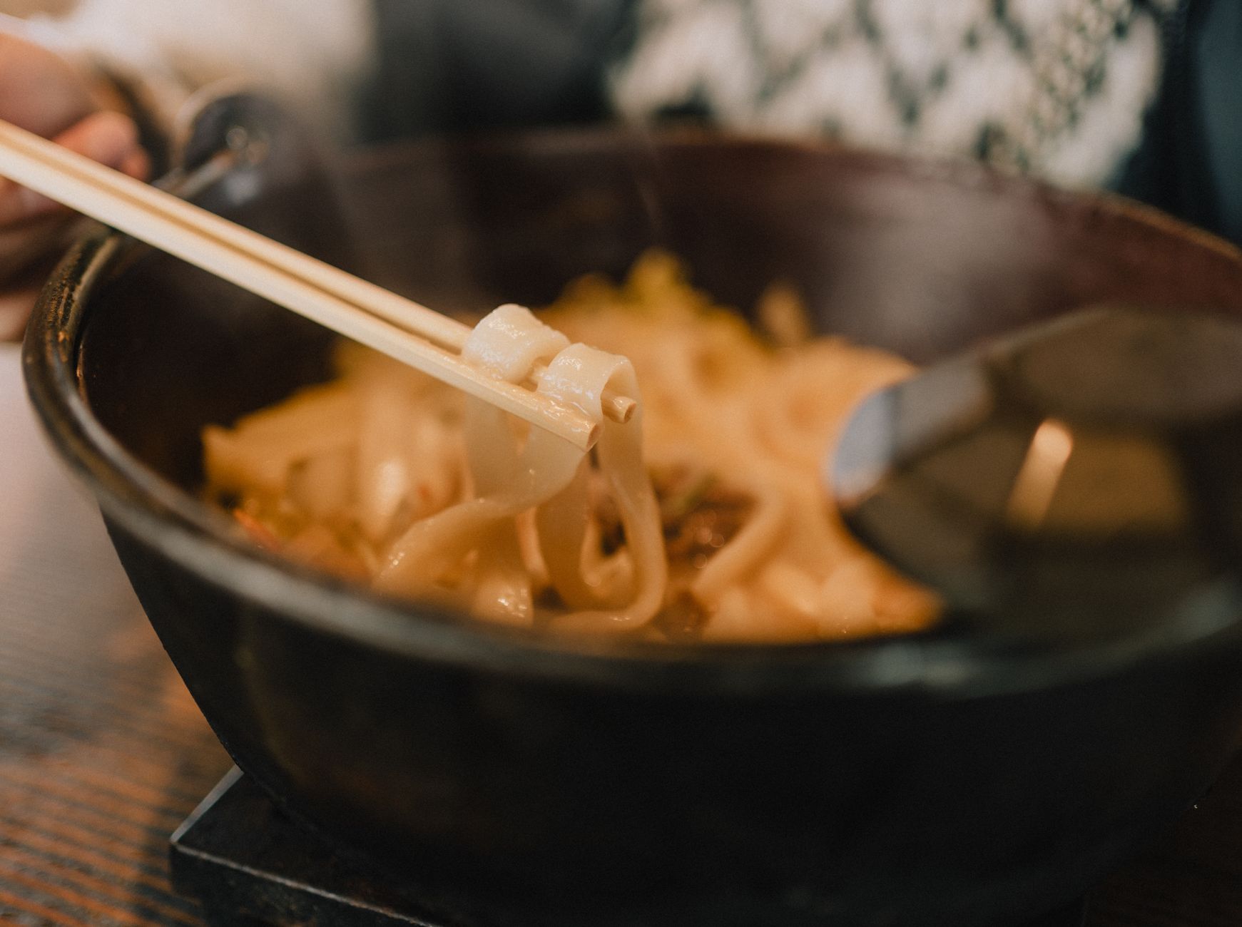 讃岐うどんの盛り付け