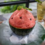 シロップをかけたかき氷