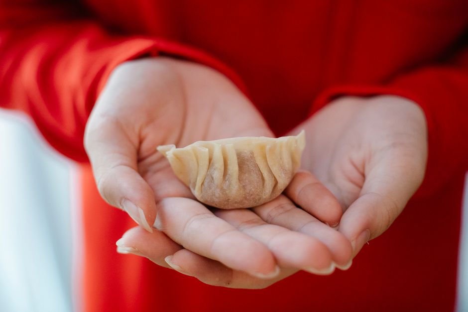 海老餃子のクローズアップ