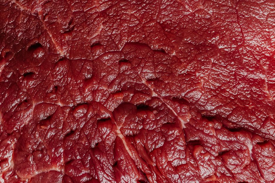 牛肉の霜降りの質感クローズアップ